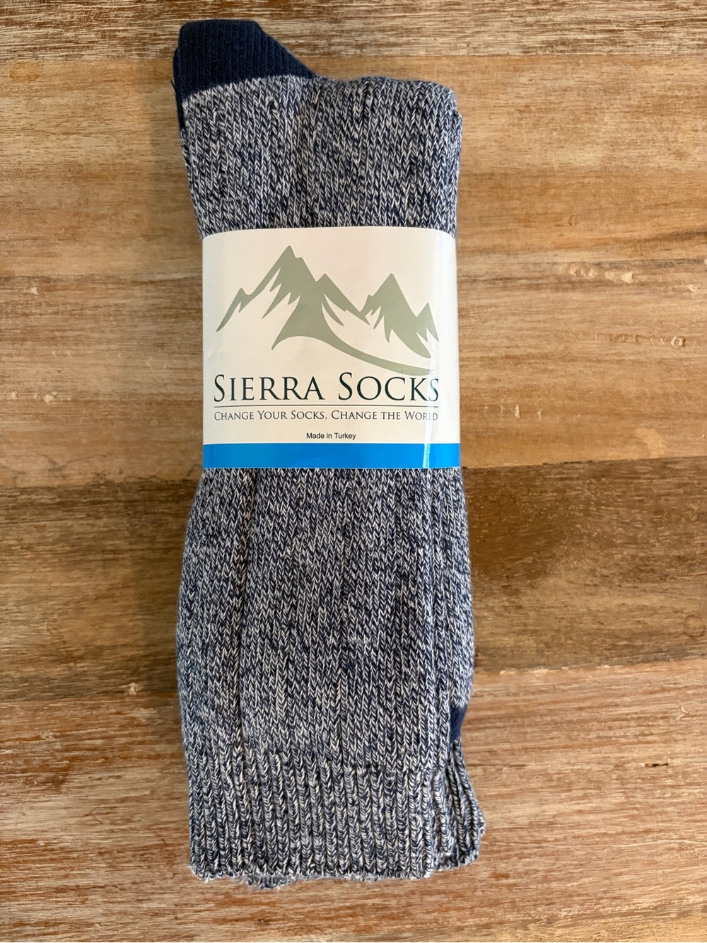 Sierra Socks Navy Marled Crew Socks Big & Tall Men’s Sock Size 13-15 Shoe 12-14